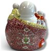 Image 3 : Porcelain Laughing Buddha Figurine w Five Children 9" Tall