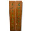 Image 1 : Pair Chinese Carved Wood Calligraphy Panels Green-Gilt Couplets & Seals 12.5 x 61 Inches Each Large
