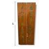 Image 2 : Pair Chinese Carved Wood Calligraphy Panels Green-Gilt Couplets & Seals 12.5 x 61 Inches Each Large