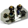 Image 2 : Small Cloisonné Enamel Tableware Set w Mirrored Tray