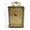 Image 2 : Swiza Quartz Brass Carriage Clock Swiss Made 6" Tall