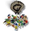 Image 2 : 40+ Multicolored Murano Glass Candy Pieces & Polished Black Agate Slice