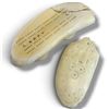 Image 1 : Carved Walrus Ivory Cribbage Board with Fitted Cover & Pegs, Arctic Folk Art, Material Unconfirmed..