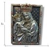 Image 2 : Metal Plaque of Madonna & Child w Jeweled Crowns 6.5"x8.5"