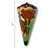 Image 2 : Japanese Ceramic Wall Pocket, Floral Design, Scalloped Edge, Made in Japan, 10 Inches Tall, Vintage.