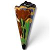 Image 3 : Japanese Ceramic Wall Pocket, Floral Design, Scalloped Edge, Made in Japan, 10 Inches Tall, Vintage.