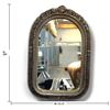 Image 2 : Ornate Wall Mirror w Floral Decorated Frame 13.5x20"