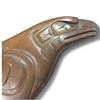 Image 2 : Craig Voisin Carved Wood Eagle Wall Sculpture, Abalone Eye, Signed 1991 Vancouver BC, 40 x 11 Inches