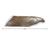 Image 5 : Craig Voisin Carved Wood Eagle Wall Sculpture, Abalone Eye, Signed 1991 Vancouver BC, 40 x 11 Inches