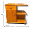 Image 2 : Mid-Century Modern Modular Wooden Cabinet, Shelves, Drawer & Castors, 23.75 x 14.75 x 23.5 Inches H.
