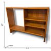 Image 2 : Mid-Century Modern Wood Bookcase & Media Cabinet with Open Shelves, 48 X 12 X 36 Inches, Vintage MCM