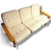 Image 3 : Mid-Century Modern Beige Fabric & Wood Sofa Set