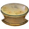 Image 4 : Round Neoclassical Style Table w Painted Top & Lion Paw Feet 52" Diameter