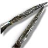 Image 2 : Vintage BOMA Silver Plated Pewter Salad Servers with Totem Pole Design - 9" Long