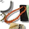 Image 5 : 5 Necklaces of International Origin - Coral, Bone Bead, Bead with Faux Ivory Elephant Charms ,Olive