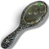 Image 1 : Antique Sterling Silver Repousse  Hand Mirror with Theatrical Mask & Cherub Design - Believed to be