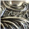 Image 3 : Antique Sterling Silver Repousse  Hand Mirror with Theatrical Mask & Cherub Design - Believed to be