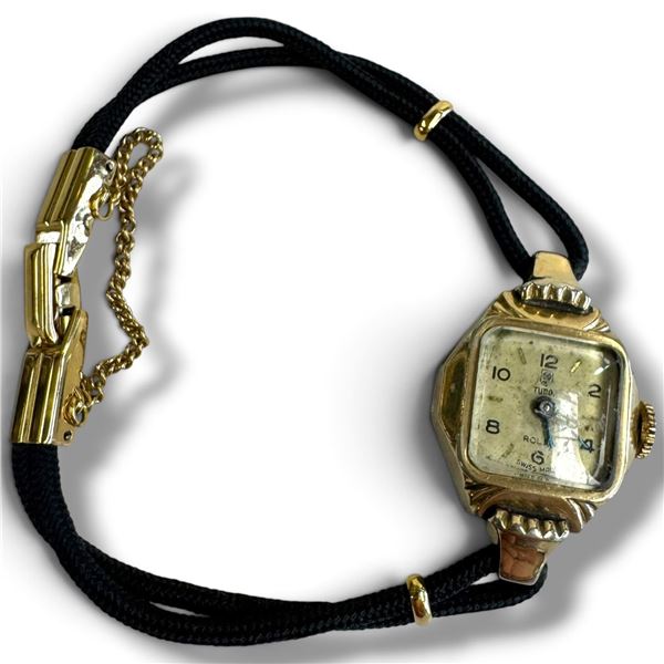 Vintage Cocktail Watch with Tudor Rolex Dial - Not the original strap - Not Authenticated