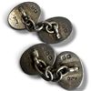 Image 2 : Vintage Siam Sterling Fan Brooch & Earring Set & Pair of Sterling Cuff Links (Earrings are screw bac