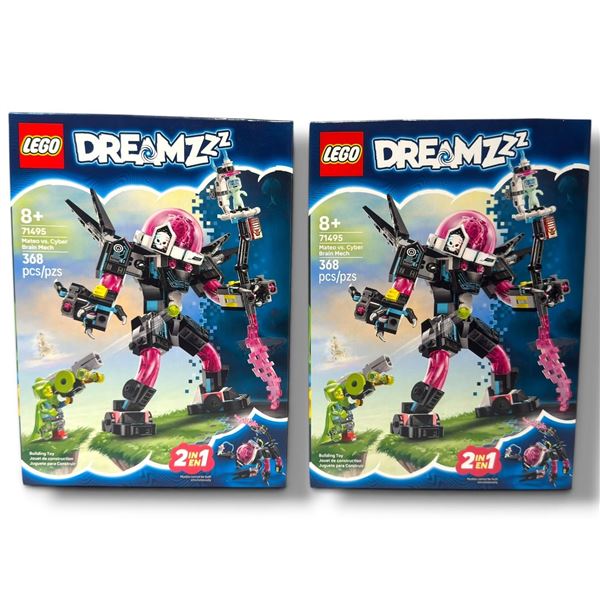 2x LEGO DREAMZzz 71495 Mateo vs. Cyber Brain Mech Sealed Sets