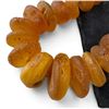 Image 2 : 23" Hand Knotted Baltic Amber Necklace - Graduated discs range from 5.6mm to 11.4mm