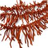 Image 2 : Vintage Triple Strand Branch Coral Necklace in Woven Grass Basket - Strands are 16", 17" and 18"