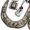 Image 2 : Group of 5 Distinctive Necklaces - Wide Variety of Metal & Natural Bead Materials