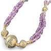 Image 2 : 4 Handcrafted Necklaces with Opaline, Glass or Carved Stone Beads