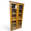 Image 1 : Wooden Cabinet W Glass Doors & Shelves 30x13x60"