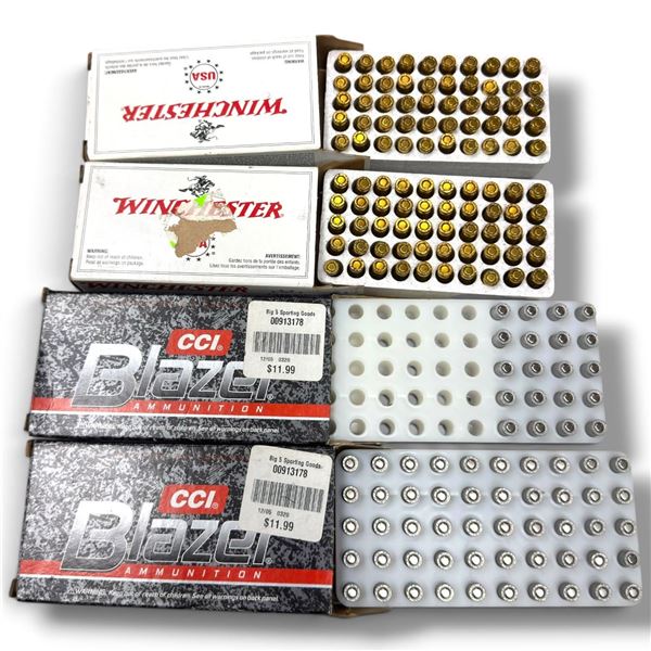 Winchester & CCI Blazer .25 Auto 50 Gr. FMJ Ammo, 4 Boxes, Approx 170 Rounds, Vintage Ammunition Lot