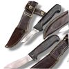 Image 5 : Vintage Fixed Blade Hunting Knife Lot, Victorinox & Assorted Makers, 5 Knives W Leather Sheaths Set