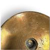 Image 4 : Vintage Brass Artillery Shell Trench Art Vase, Twin Side Knobs, Military Casing, 9.75 Inches Tall