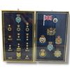 Image 1 : Pair Framed Colonial Hong Kong & HKCS Bullion Badge Displays, Pre-1997 Historic, 13.5 x 21.5 Inches.