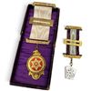 Image 1 : Antique Masonic Royal Arch Medals & Jewels, Holiness to the Lord, Cased Presentation Set, Warwick