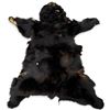 Image 1 : Large Black Animal Pelt w Tanned Hide Underside 56" Long