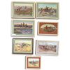 Image 1 : Seven Framed C.M. Russell Western Art Reproductions, Cowboys & Native American Subjects