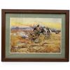 Image 5 : Seven Framed C.M. Russell Western Art Reproductions, Cowboys & Native American Subjects