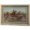 Image 9 : Seven Framed C.M. Russell Western Art Reproductions, Cowboys & Native American Subjects