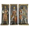 Image 1 : Marcus Designs - Richard I, Robert Bruce & Henry VIII Relief Plaques, Set of 3 (14 in.)