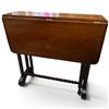 Image 1 : Antique Barley Twist Gateleg Drop-Leaf Table, 27 X 8 X 25", Extends 31.5", Two 11.75" Leaves