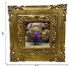 Image 2 : Thai Carved Gilt Wood Wall Mirror, Ornate Openwork Floral Frame, Made in Thailand, 27 X 27 Inches