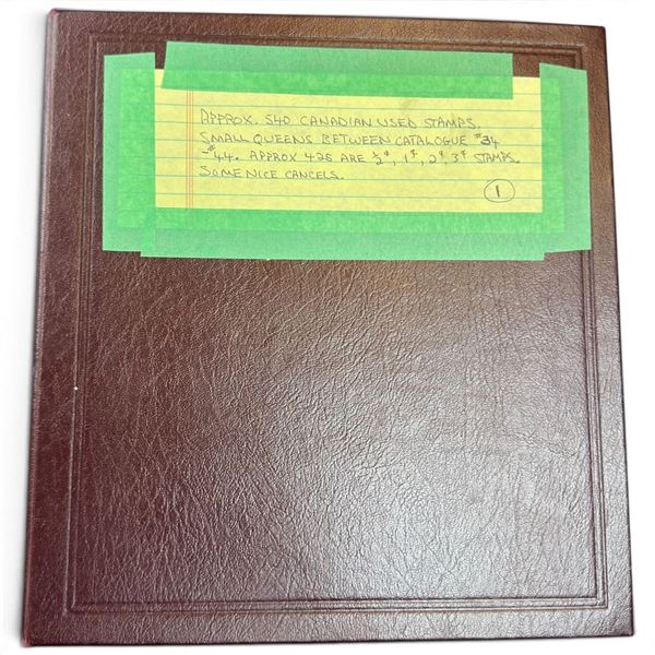 Binder of 540 Canadian Used Stamps (Including small Queen) * Approximate Count