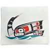 Image 1 : 2002 Original Ben Houstie "Loon" Painting on Art Paper * Signed Ben Houstie, Waglisla BC * Unframed