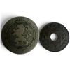 Image 2 : 1863 Hong Kong 1 Mil Coin & 1861 Belgium 5 Centimes Coin