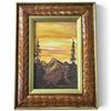 Image 3 : Set of 3 Framed Landscape Paintings w Carved Wooden Frames 6.5x9.5"