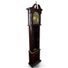 Image 1 : Wooden Grandfather Clock w Roman Numerals & Decorative Face 15x7.5x76"