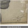 Image 2 : Ron H. Signed Indigenous Man Portrait Drawing, Feather Headdress, 1985, Framed, 11.8 x 14.8 Inches