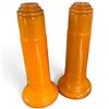 Image 3 : 2 Orange Bakelite Art Deco Salt & Pepper Shaker Sets