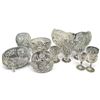 Image 2 : Collection of Crystal Bowls & Goblets w Cut Glass Designs