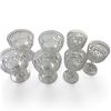 Image 2 : Set of 7 Edinburgh Crystal Stemmed Wine Glasses - Faceted with Thumbprint